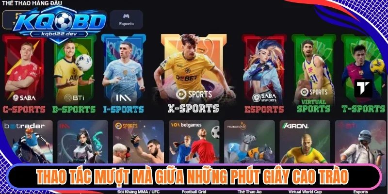 Vin88 - Tận Hưởng Từng Giây Phút Nảy Lửa Cùng Thể Thao 3 Thao tác mượt mà giữa những phút giây cao trào